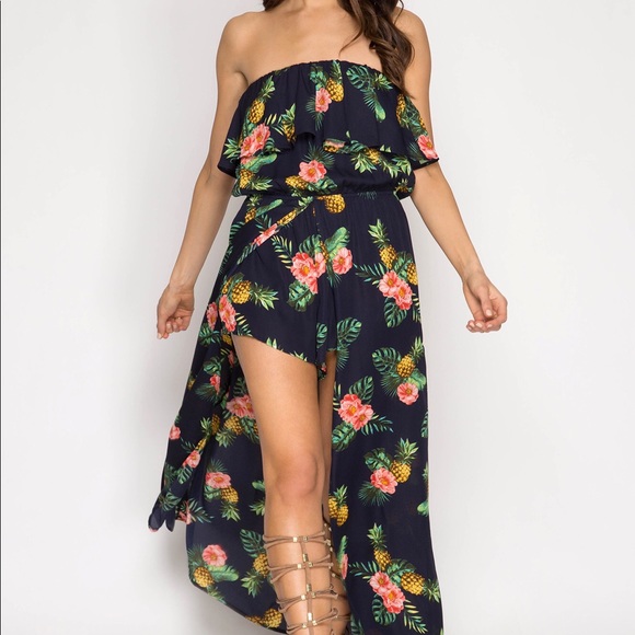 LAST TWO SMALLS Pineapple Print Romper - Picture 4 of 5